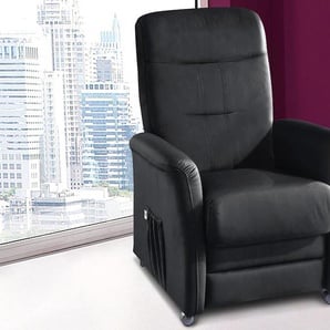TV-Sessel SIT&MORE Charlie Sessel Gr. Luxus-Kunstleder, manuell verstellbar, B/H/T: 76 cm x 103 cm x 91 cm, schwarz Fernsehsessel und TV-Sessel wahlweise mit Motor Aufstehhilfe