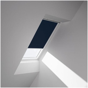 Verdunklungsrollo DKL PK04 1100SWL, VELUX, verdunkelnd, in Führungsschienen, VELUX »Pick & Click!«, dunkelblau