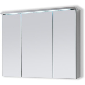Spiegelschrank Badmöbel mit Beleuchtung DUO 80 cm LED Grau