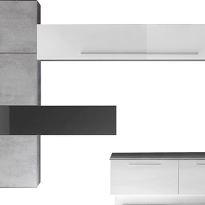 Wohnwand LC Infinity Kastenmöbel-Sets grau (weiß, beton, optik, anthrazit) Wohnwände