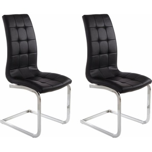 INOSIGN Freischwinger Lola (Set, 2 St), 2 oder 4 Stück, Bezug in Kunstleder oder Samtsoff, chrom Metallgestell
