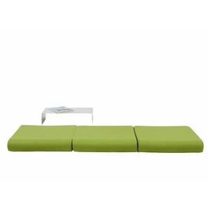 Softline Hocker/Faltmatratze Bingo grün, Designer Michiel van der Kley, 12x65x65 cm