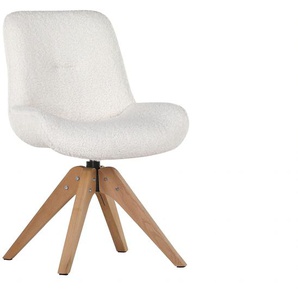 Esszimmerstuhl GUTMANN FACTORY Wolly Stühle B/H/T: 55 cm x 84 cm x 60 cm, Polyester, weiß Küchenstühle mit Teddyfell Bezug