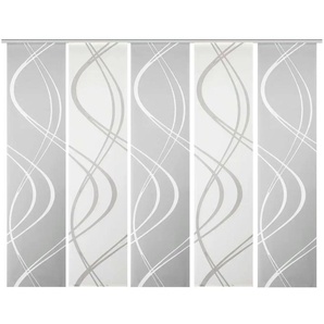 Schiebevorhang Set 5tlg. | grau | 60 cm | 245 cm |