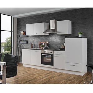 Küche White Classic LIVERPOOL-87 inklusive E-Geräte & Geschirrspüler 280cm