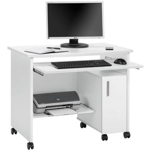 Computertisch , Weiß , Kunststoff , rechteckig , 60x77 cm , ISO 9001, Fsc, Made in Germany , Stauraum , Arbeitszimmer, Schreibtische, PC- & Computertische