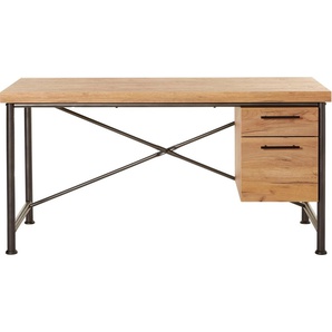 Jahnke Schreibtisch CRAFT, Schreibtisch im Industrie-Design, wechselseitig montierbar