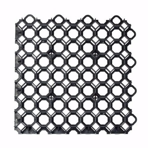 Rasengitter Kunststoff Platte schwarz 49x49x4 cm Befahrbar Rasengitterplatten