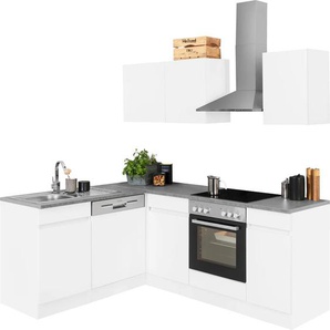OPTIFIT Winkelküche Roth, ohne E-Geräte, Stellbreite 210 x 175 cm B: cm-175 weiß L-Küche Elektrogeräte Küchenzeilen -blöcke Küchenmöbel