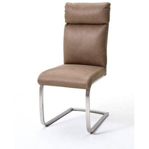 Livetastic Schwingstuhl , Sand , Metall, Textil , Flachrohr, C-Form , 46x106x62 cm , Esszimmer, Stühle, Esszimmerstühle, Schwingstühle