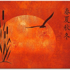 Artland Wandbild Asiatische Jahreszeiten, Zen (1 St), als Leinwandbild, Wandaufkleber oder Poster in versch. Größen