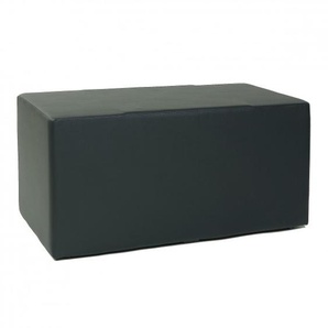 Design Sitzwürfel Kubus II Hocker Kunstleder Sitzbank 90x45x45 cm modern in schwarz