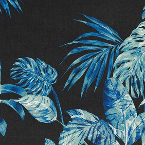 ARCHITECTS PAPER Fototapete Atelier 47 Tropical Leaves Artwork 1 Tapeten Vlies, Wand, Schräge, Decke Gr. B/L: 4 m x 2,7 m, blau (schwarz, dunkelblau, hellblau) Fototapeten Natur Tapeten