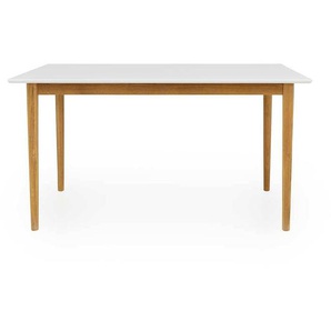 Küchen Tisch in Weiß und Eichefarben 140 cm breit