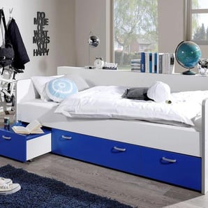 Funktionsbett RELITA Daybetten Gr. Liegefläche B/L: 90 cm x 200 cm, kein Härtegrad, weiß (weiß, blau) Kinderbett Betten Daybetten