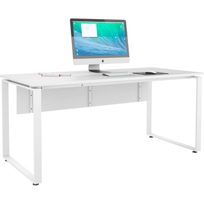 Schreibtisch MAJA MÖBEL Trendo Tische Gr. B/H/T: 180 cm x 78,5 cm x 80 cm, weiß (weiß matt, weiß, matt) Schreibtische Tisch kratzfest durch Melaminharzbeschichtung