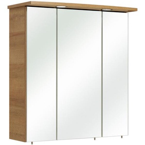 Xora Spiegelschrank , Eiche , Glas , 6 Fächer , 65x72x20 cm , Badezimmer, Badezimmerspiegel, Spiegelschränke