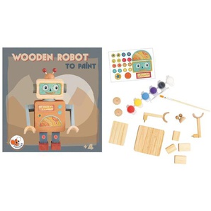 Hübscher Holz Roboter, zum anmalen und zusammenbauen, von Egmont Toys