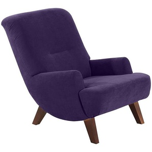 Sessel BRANDFORD-23 Veloursstoff Farbe violett Sitzhärte mittel B: 71cm T: 101cm H: 80cm