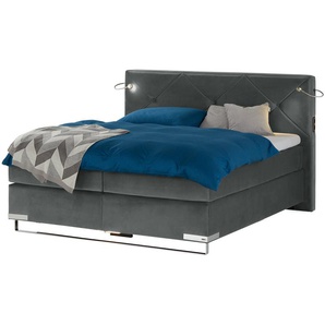 Gallery M Boxspringbett Premiumversion Dubai ¦ grau