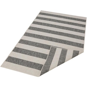 Teppich Alan, andas, rechteckig, Höhe: 5 mm, Wendeteppich mit Streifen, Skandi, Flachgewebe, Wetterfest