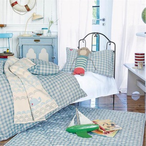 Krabbeldecke blau kariert - Hellblau/Weiß - Decke: 100 % Baumwolle; Füllung: Polyester - Tagesdecken & Quilts - Überwürfe & Sofaüberwürfe