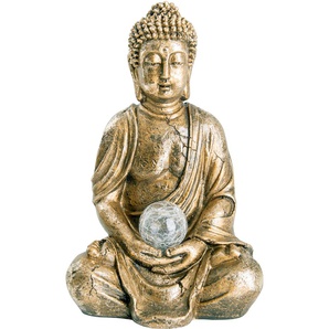 LED Solarleuchte NÄVE Buddha Lampen Gr. 1 flammig, Höhe: 30,5 cm, 1 St., goldfarben LED Solarleuchten Solar