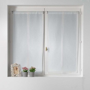 Küchengardine DENTELLINA, kurz, 60 x 160 cm, weiß, 2 Stück