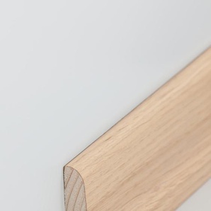 Südbrock Holz-Fußleiste 20 x 60 x 2500 mm, Holzkern mit Echtholz furniert, gebeizt und lackiert