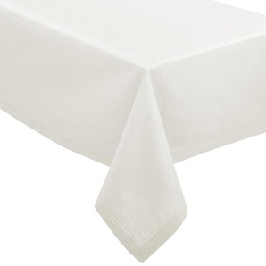 Tischdecke „Jane“, Chambray-Baumwolle, weiß 140 × 240 cm