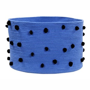Aufbewahrungskorb „Basket Pebbles“, in blau, aus Baumwolle, 30 x 45 cm, von Lorena Canals