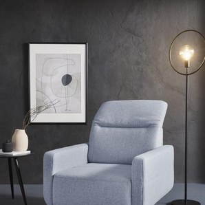 Drehsessel SIT&MORE Sessel Webstoff, mit Kopfteilverstellung, B/H/T: 78 cm x 86 cm x 100 cm, blau Drehsessel inklusive Kopfteilverstellung, mit Federkern