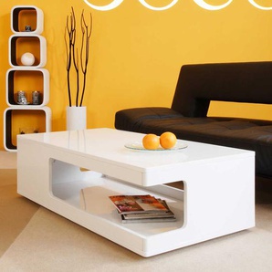 Wohnzimmer Tisch in modernem Design Weiß Hochglanz Oberfläche