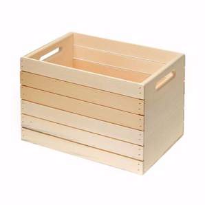 Holzkiste Klein aus Fichtenholz Box für Aufbewahrung Küche Bad Keller Werkstatt