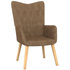 Relaxsessel Taupe Stoff 61.5x69x95.5 cm