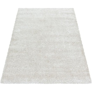 Hochflor-Teppich AYYILDIZ TEPPICHE BRILLIANT 4200 Teppiche Gr. B/L: 280 cm x 370 cm, 50 mm, 1 St., beige (natur) Esszimmerteppiche Langflor, auch als Läufergröße