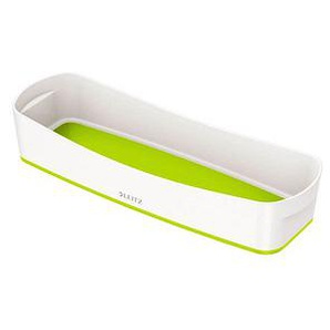 LEITZ MyBox Aufbewahrungsbox 0,6 l perlweiß/grün 30,7 x 10,5 x 5,5 cm