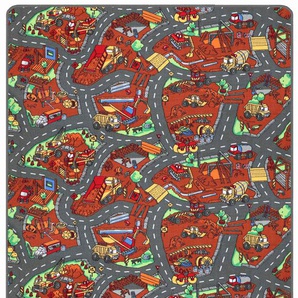 Kinderteppich PRIMAFLOR-IDEEN IN TEXTIL BAUSTELLE Teppiche Gr. B/L: 200 cm x 300 cm, 5 mm, 1 St., bunt Kinder Spielteppich Teppich Spielteppiche Teppiche Straßen-Spiel-Teppich, Kinderzimmer