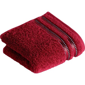 Seiftuch VOSSEN Cult Deluxe Waschlappen Gr. B/L: 30 cm x 30 cm, rot (rubin) Handtücher Badetücher Waschlappen im Set, mit Glanzbordüre, VEGAN