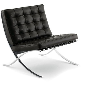Sessel Barcelona Knoll International schwarz, Designer Ludwig Mies van der Rohe, 77x75x77 cm