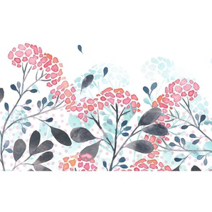 Komar Fototapete Summer Breath, glatt, Wald, floral, (Packung, 1 St), Vlies, Wand, Decke, Schräge
