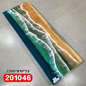 Esstisch Design Tisch Moderne Tische Meer Ozean Fluss Epoxid Harz Möbel 220x81
