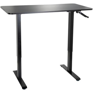 Mid.you Schreibtisch , Schwarz , Metall , rechteckig , eckig , 60x74 cm , höhenverstellbar , Arbeitszimmer, Schreibtische, Bürotische