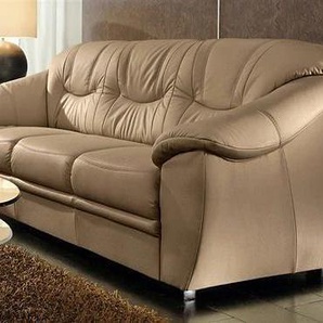 3-Sitzer SIT&MORE Sofas Gr. B/H/T: 198 cm x 90 cm x 90 cm, NaturLEDER, mit Bettfunktion, braun (café) Sofas Couches inklusive Federkern