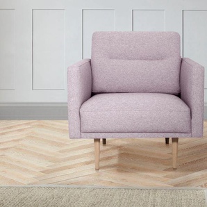 Sessel ANDAS Brande Gr. Struktur fein, B/H/T: 80 cm x 78 cm x 86 cm, rosa (rose) Einzelsessel Sessel in skandinavischem Design