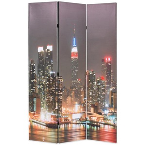 Raumteiler klappbar 120 x 170 cm New York bei Nacht