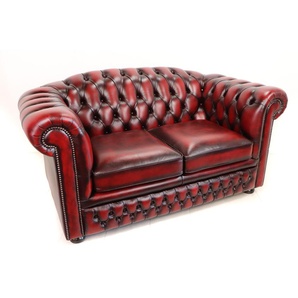 Sofort lieferbar: Chesterfield Sofa 2 Sitzer SPV-Cambridge, rot