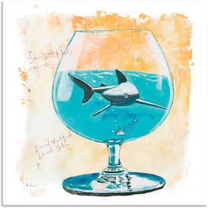 Artland Wandbild Hai, Humor (1 St), als Alubild, Leinwandbild, Wandaufkleber oder Poster in versch. Größen