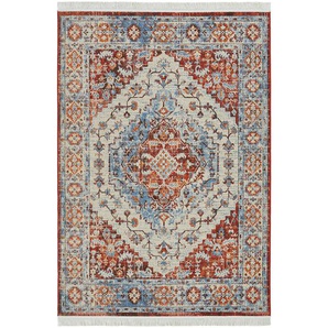 Faltbarer Flachgewebe Deko-Teppich Samia Blau Multifarben