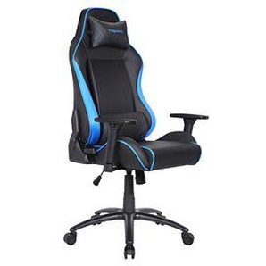 TESORO® Gaming Stuhl Alphaeon S1, TS-F715-BL blau, schwarz, schwarz Kunstleder